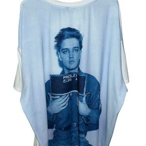 Elvis Presley Blue Army Photo Tshirt Size XL